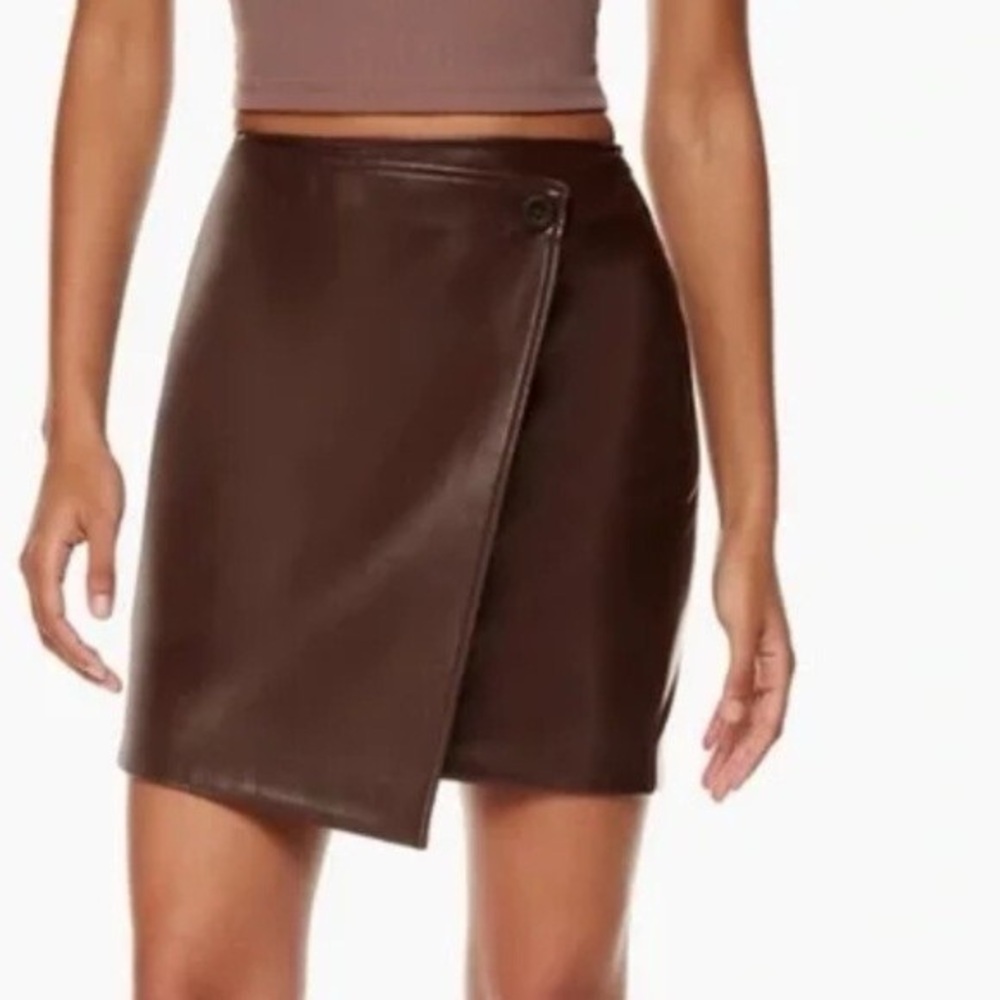Babaton Vegan Leather Vicinity Skirt